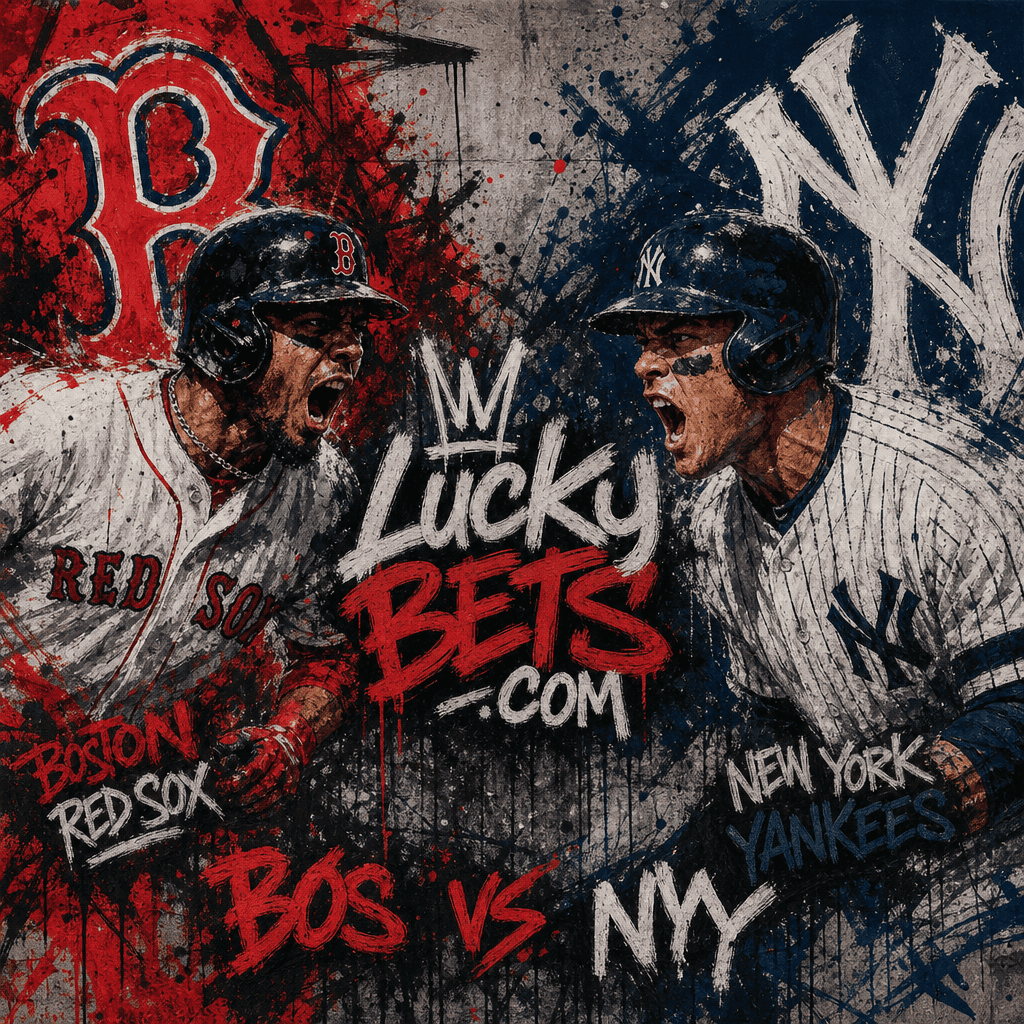 Neo-Expressionist Graffiti of Red Sox vs Yankees Clash - LuckyBets.com