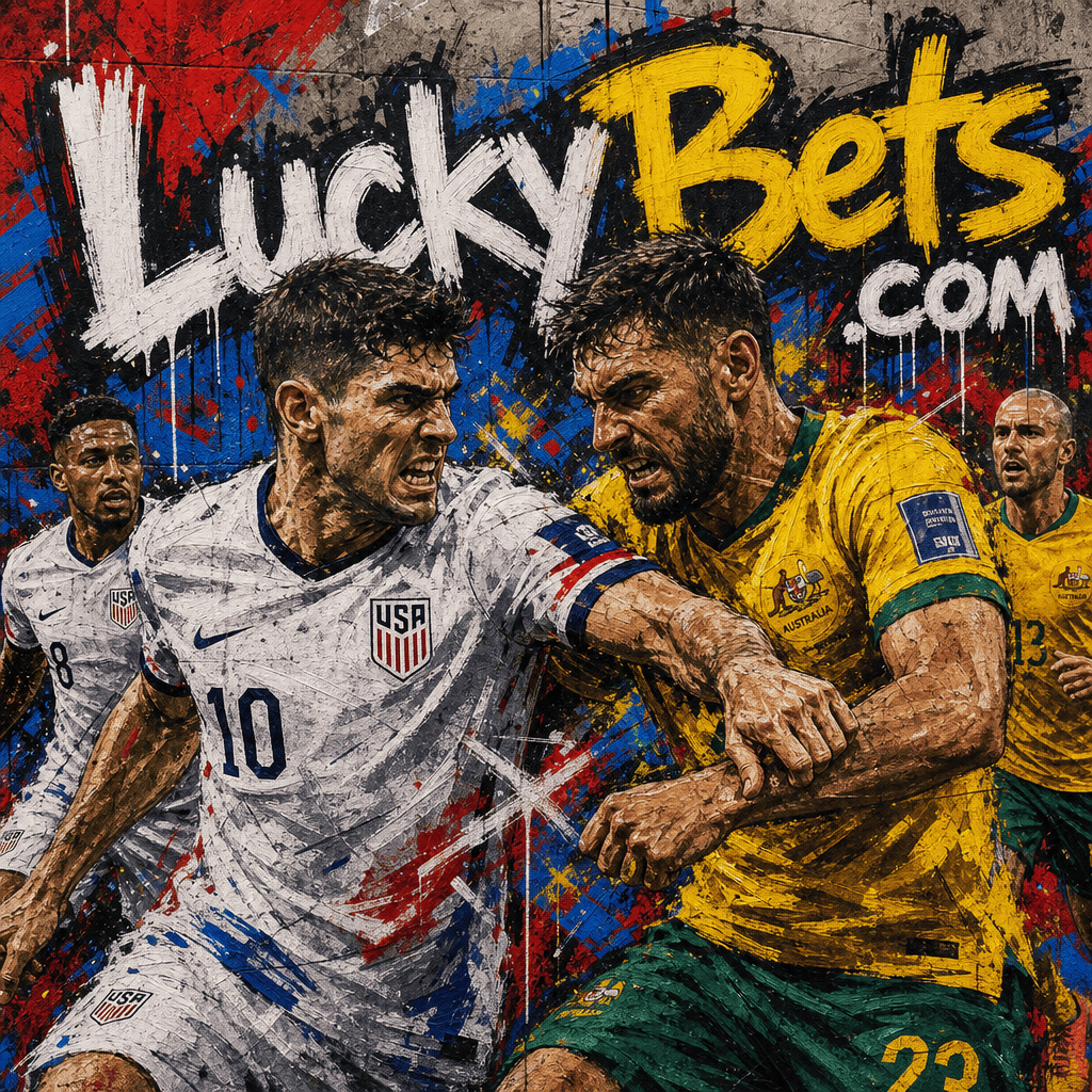 USA and Australia World Cup Clash Neo-Expressionist Graffiti